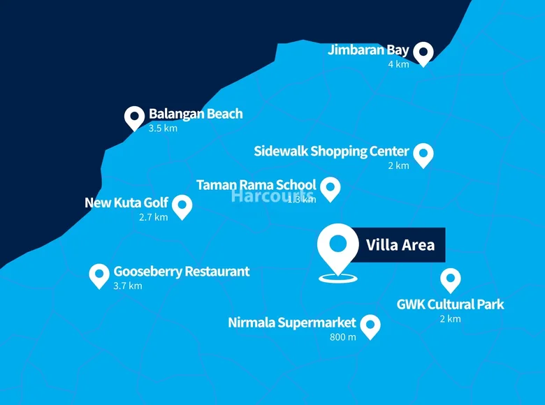 Willa 3 pokoi 300 m² Ungasan, Indonezja