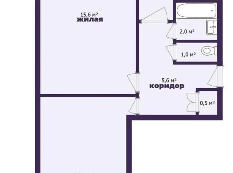 Apartamento 2 habitaciones 47 m² Minsk, Bielorrusia