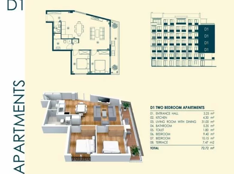 Mieszkanie 52 m² Czarnogóra, Czarnogóra