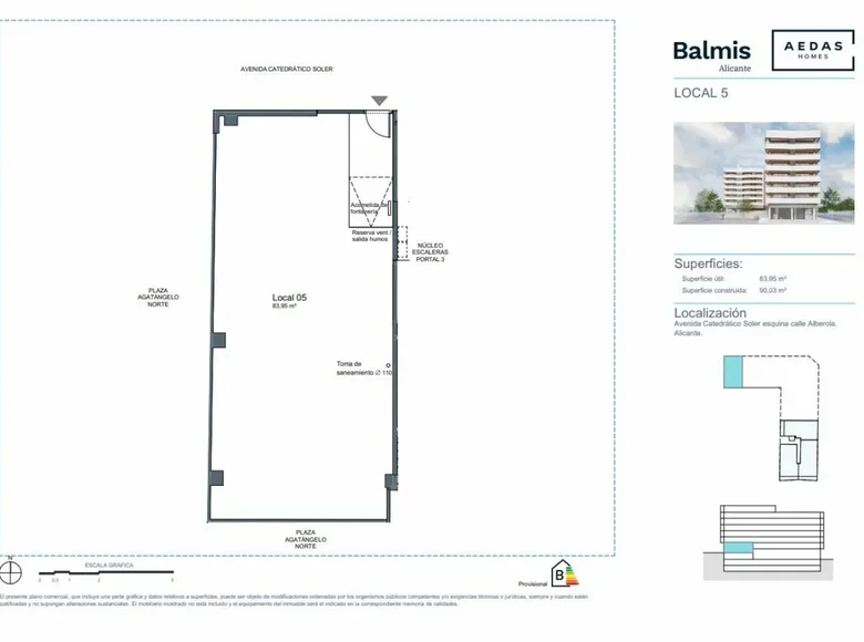 Commercial property 90 m² in Alicante, Spain