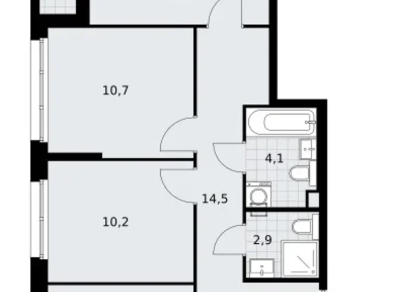 Wohnung 3 zimmer 71 m² Postnikovo, Russland