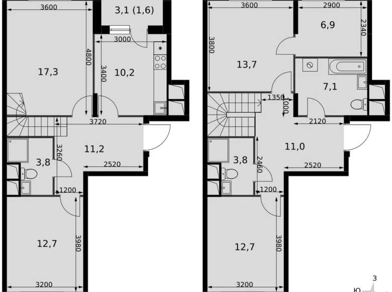 Apartamento 4 habitaciones 112 m² Razvilka, Rusia