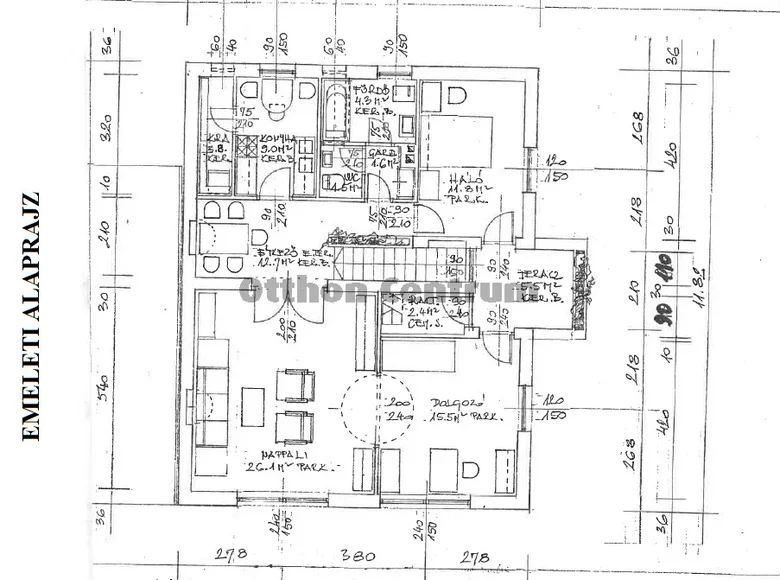 Dom 3 pokoi 186 m² Budapeszt, Węgry