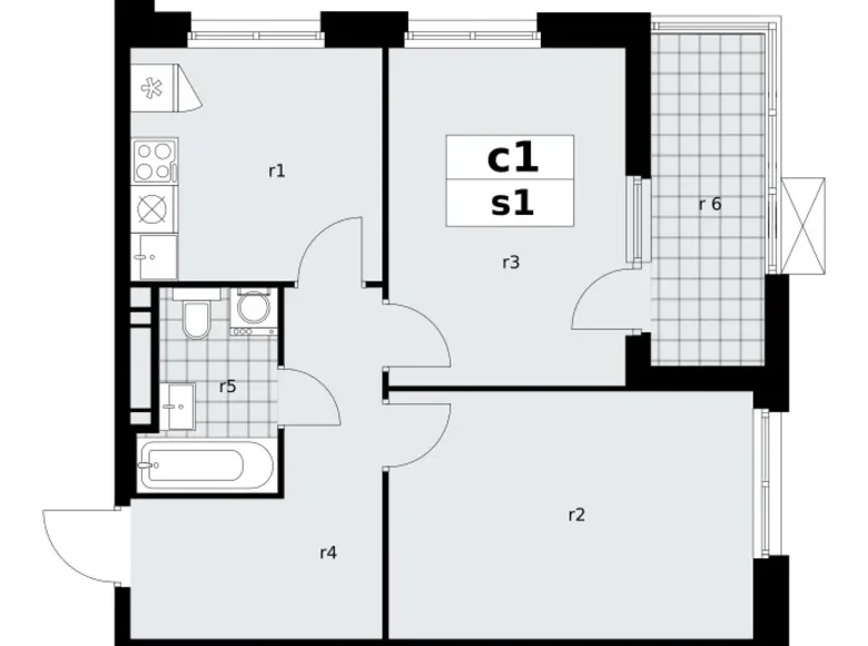 2 room apartment 52 m² poselenie Sosenskoe, Russia