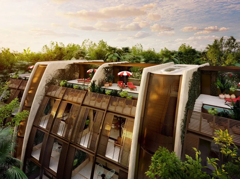 Пентхаус 2 спальни 1 838 м² Puerto Morelos, Мексика