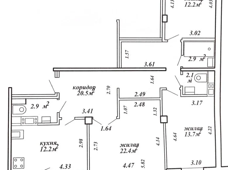 Mieszkanie 3 pokoi 91 m² Mińsk, Białoruś