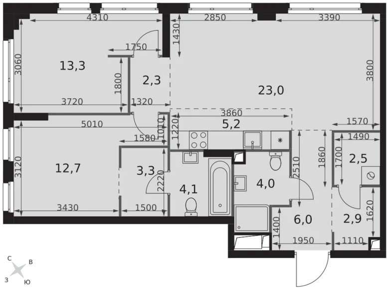 Wohnung 3 zimmer 79 m² Moskau, Russland