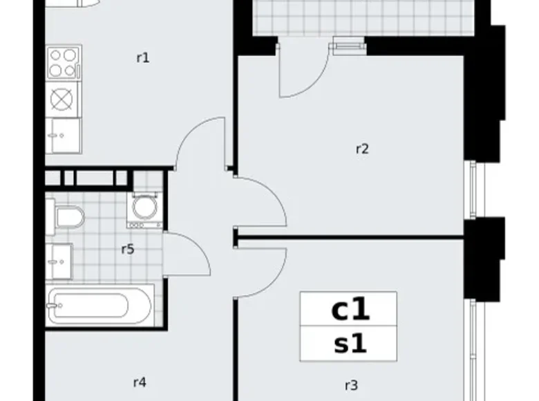 Квартира 2 комнаты 49 м² поселение Сосенское, Россия