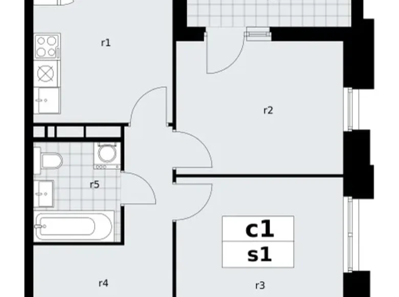 Appartement 2 chambres 49 m² poselenie Sosenskoe, Fédération de Russie