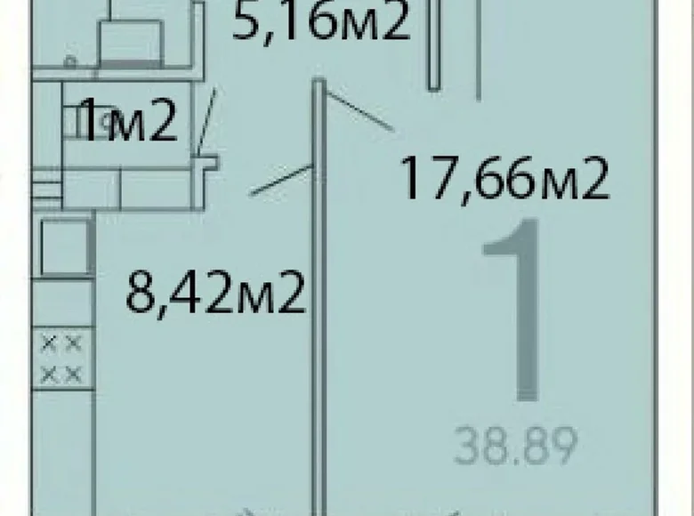 Квартира 2 комнаты 58 м² Смолевичи, Беларусь