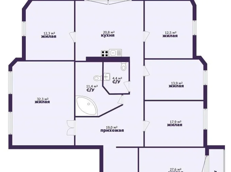 Квартира 6 комнат 220 м² Минск, Беларусь