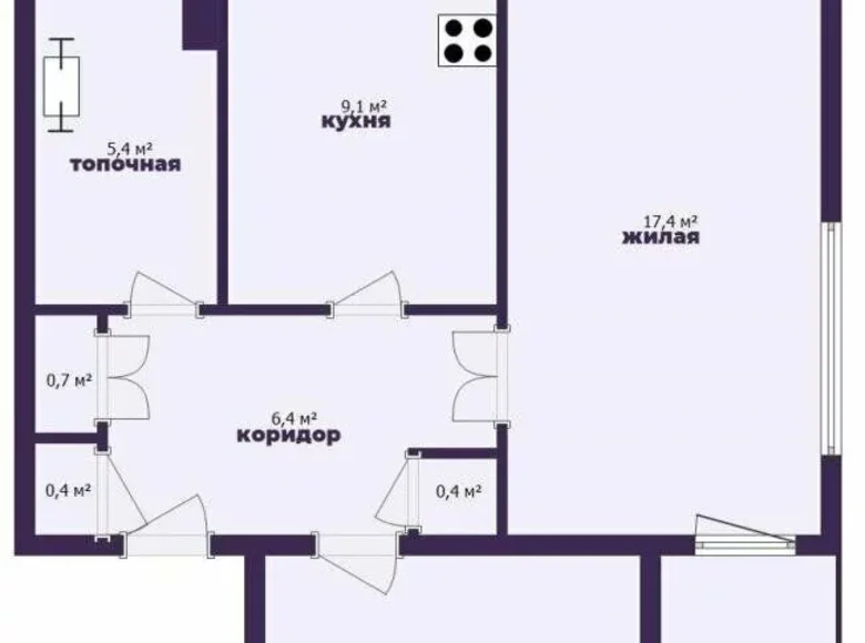 Квартира 2 комнаты 56 м² Негорелое, Беларусь