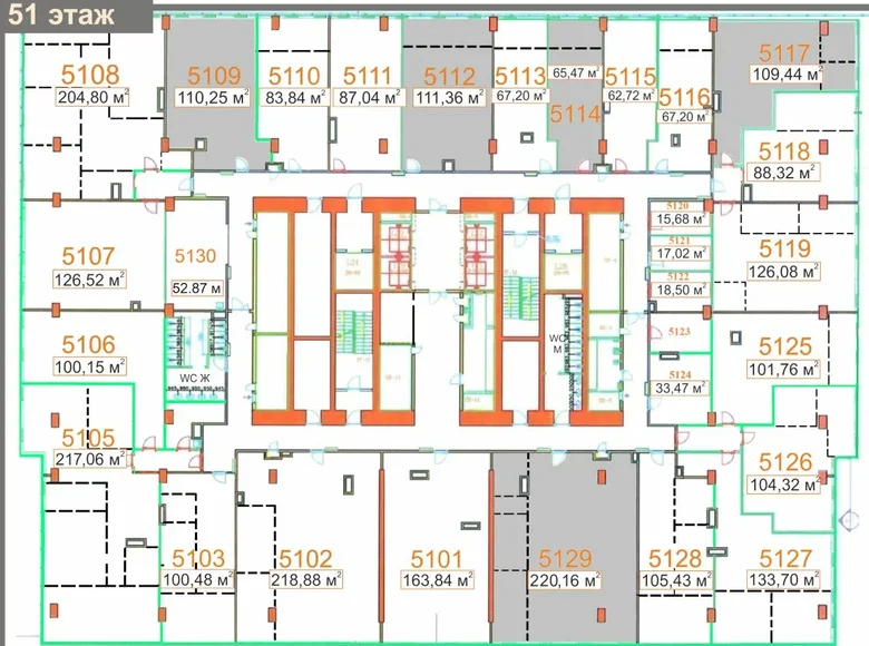 Office 111 m² in Western Administrative Okrug, Russia