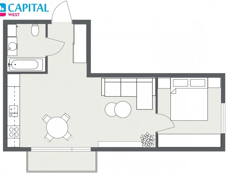 Wohnung 2 zimmer 43 m² Klaipeda, Litauen