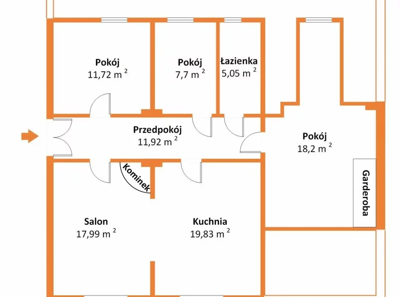 Квартира 4 комнаты 92 м² Мендзыхуд, Польша