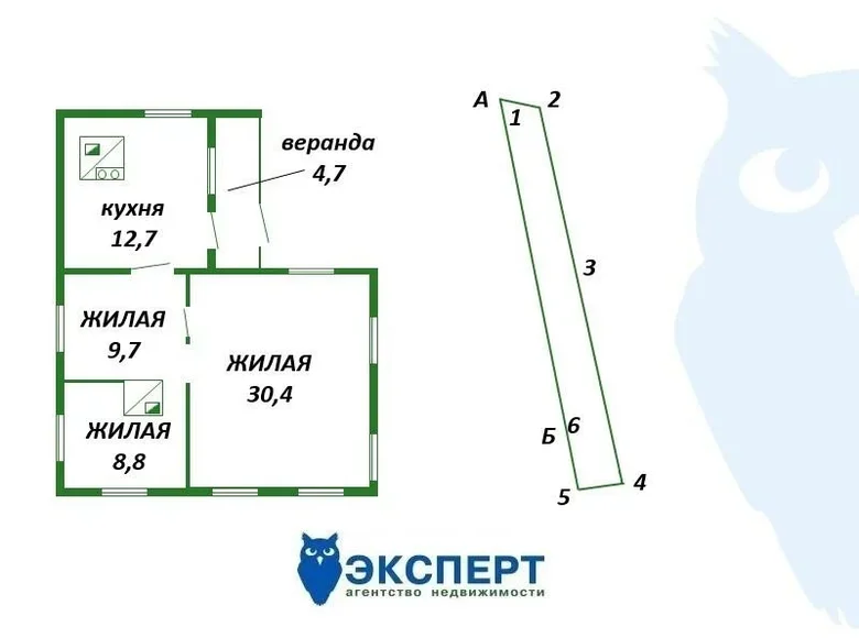 Haus 62 m² Sakauscyna, Weißrussland