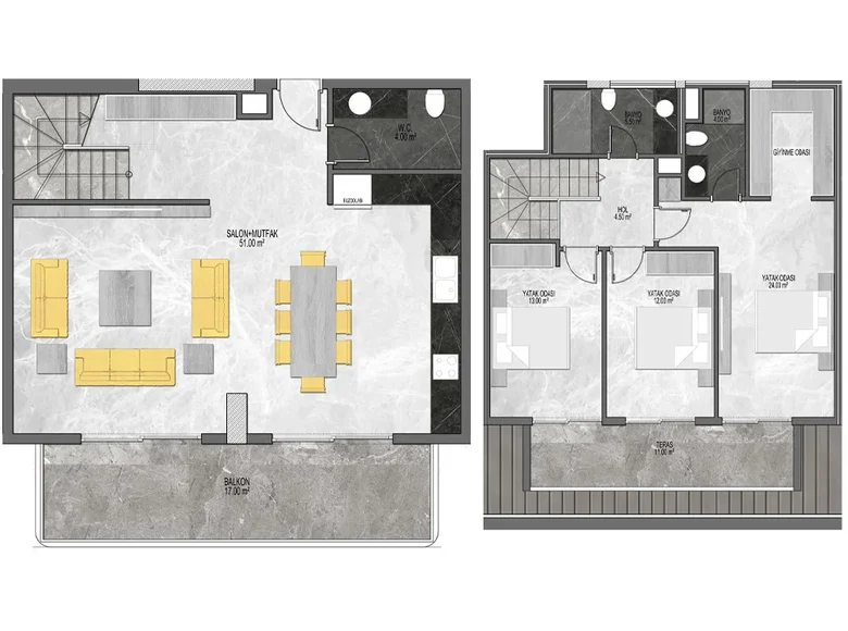 Wohnung 3 Zimmer 267 m² Alanya, Türkei