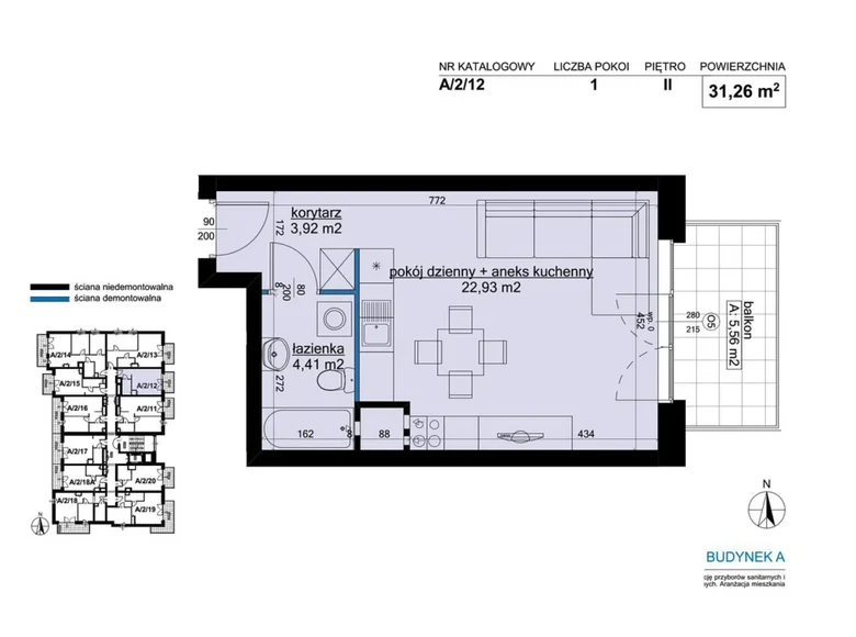 Apartamento 1 habitación 31 m² Poznan, Polonia