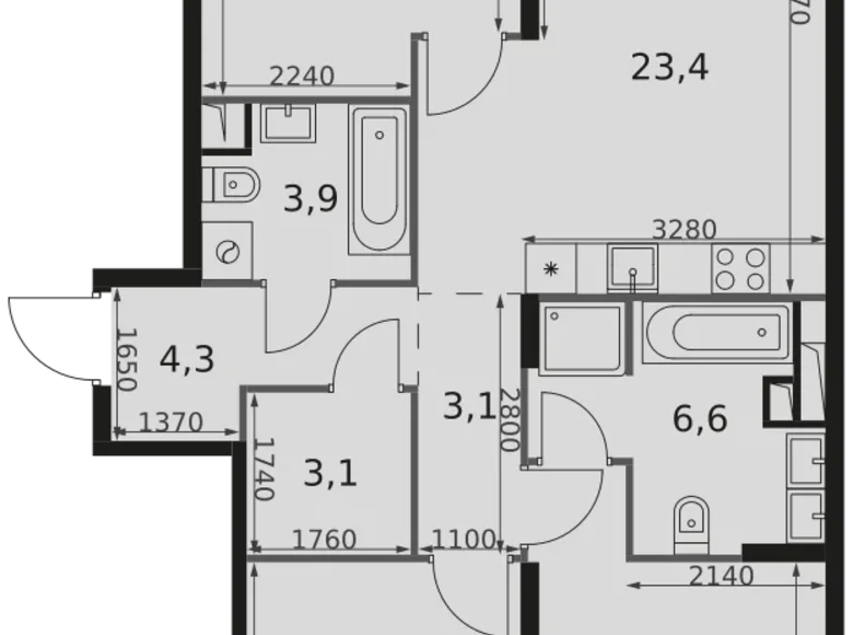 Wohnung 3 zimmer 84 m² Rostokino District, Russland