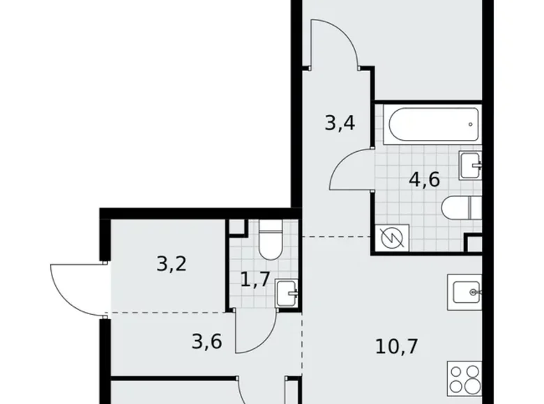 Appartement 3 chambres 60 m² Postnikovo, Fédération de Russie