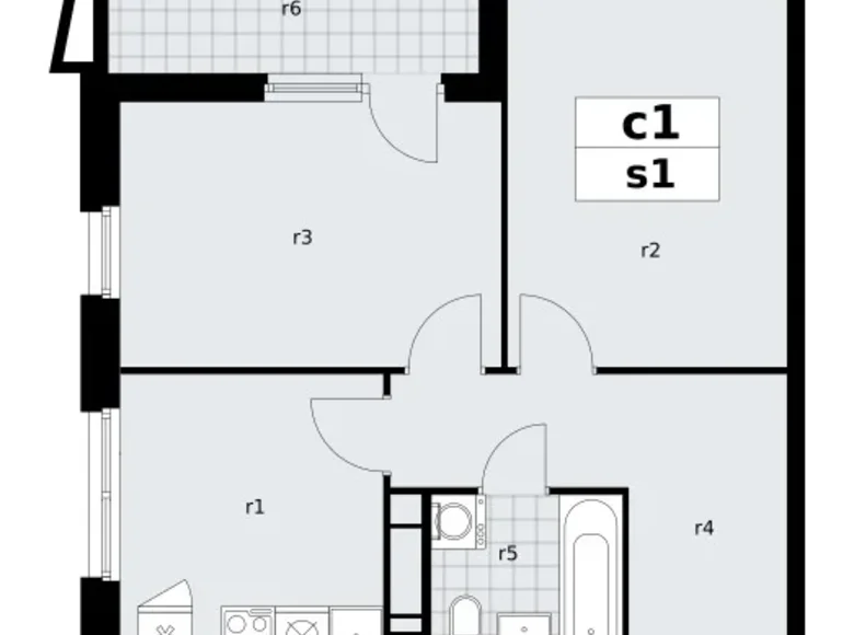 Mieszkanie 2 pokoi 52 m² poselenie Sosenskoe, Rosja