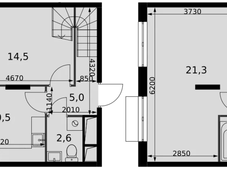 Apartamento 2 habitaciones 60 m² Razvilka, Rusia