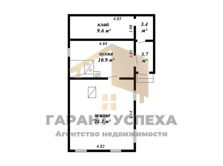 Casa 45 m² Vistycy, Bielorrusia