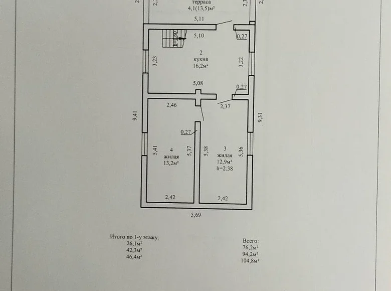 Maison 104 m² Careskavicki selski Savet, Bélarus