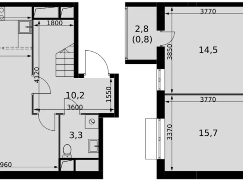 Apartamento 3 habitaciones 85 m² Razvilka, Rusia