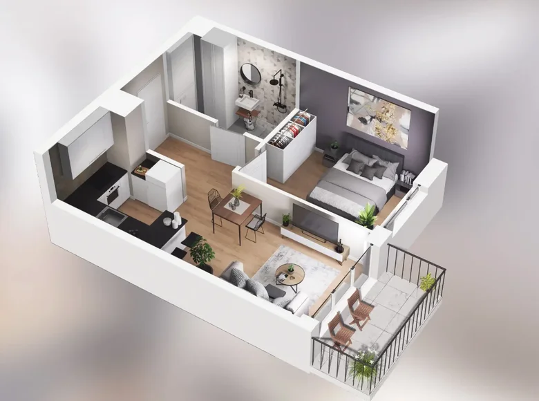 Apartamento 2 habitaciones 36 m² Poznan, Polonia