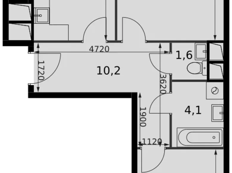 Appartement 2 chambres 63 m² Razvilka, Fédération de Russie