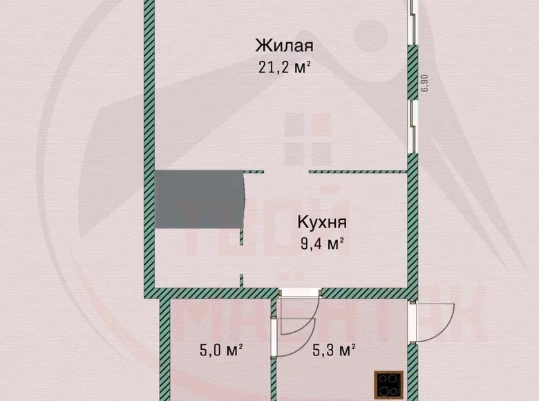 Maison 41 m² Pliski sielski Saviet, Bélarus