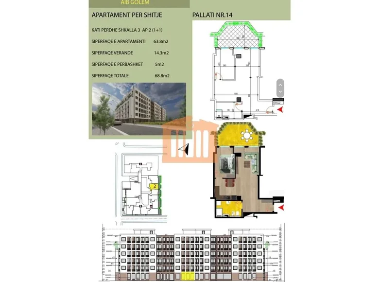 Wohnung 2 zimmer 64 m² Durrës, Albanien