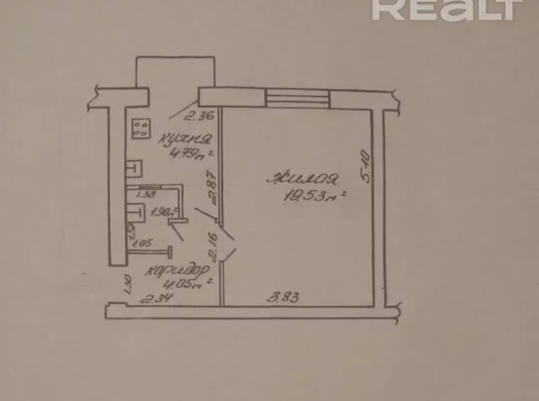 Mieszkanie 1 pokój 30 m² Homel, Białoruś