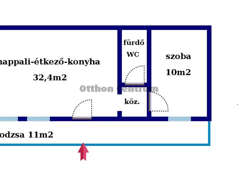 Dom 2 pokoi 55 m² Budapeszt, Węgry