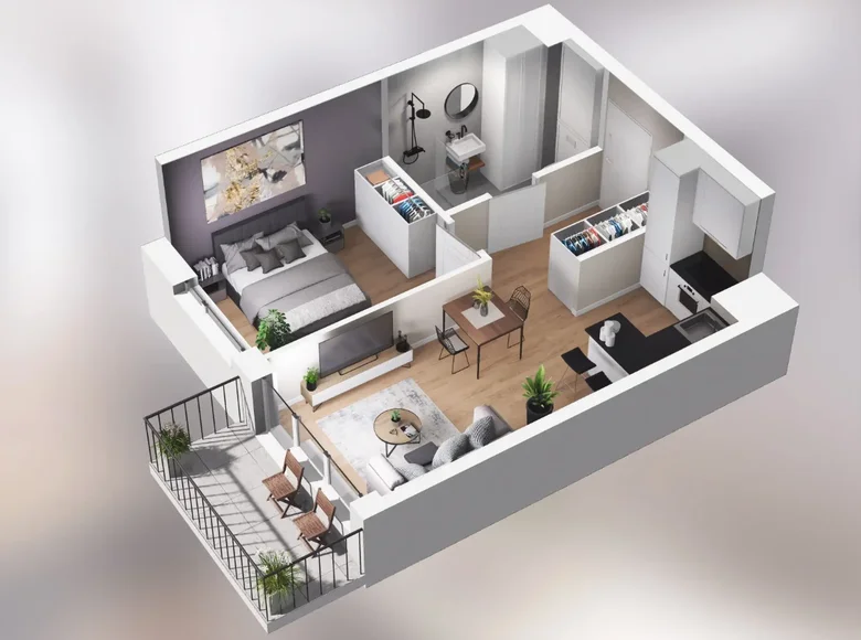 Apartamento 2 habitaciones 36 m² Poznan, Polonia