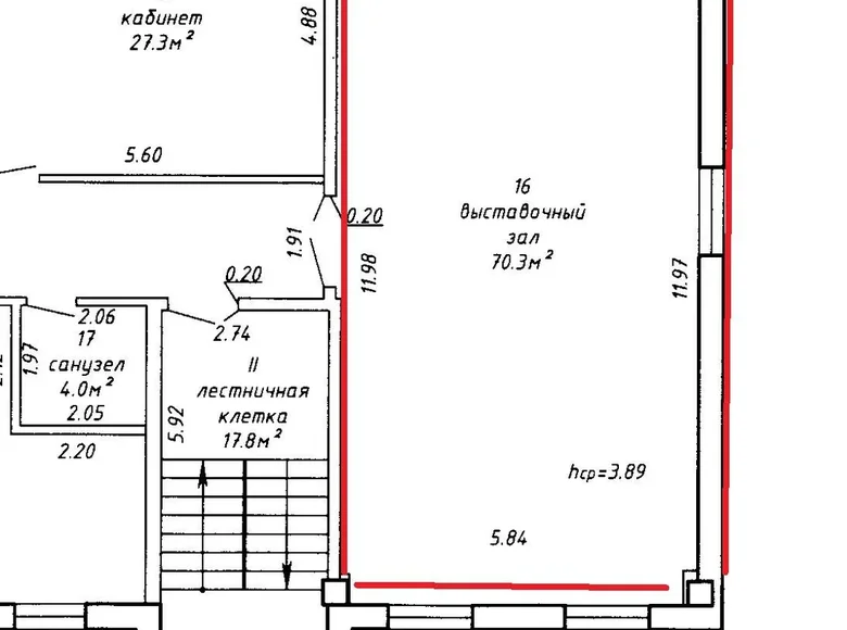Büro 70 m² Brest, Belarus