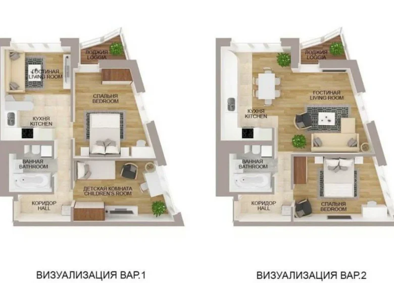 3 room apartment 54 m² Minsk, Belarus