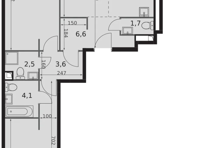 Apartamento 3 habitaciones 78 m² North-Western Administrative Okrug, Rusia