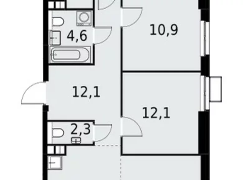 Appartement 4 chambres 91 m² South-Western Administrative Okrug, Fédération de Russie