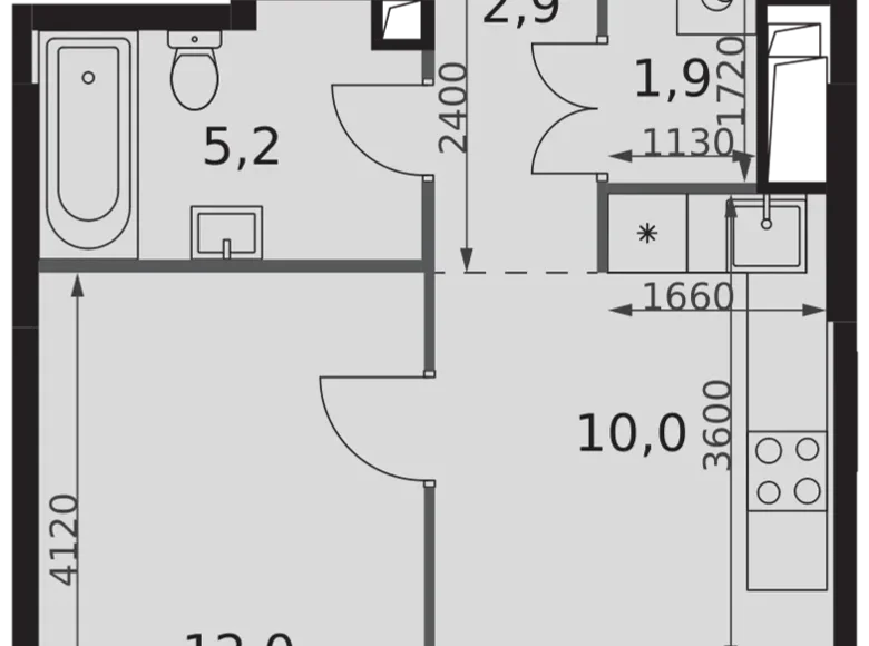 Mieszkanie 1 pokój 35 m² Moskwa, Rosja