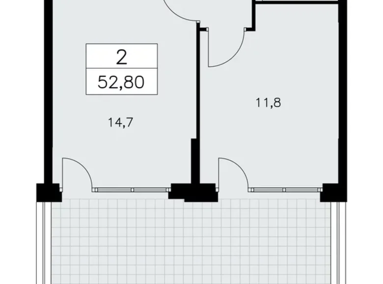 Mieszkanie 2 pokoi 53 m² poselenie Sosenskoe, Rosja