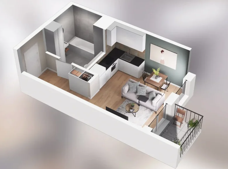 Apartamento 1 habitación 27 m² Poznan, Polonia