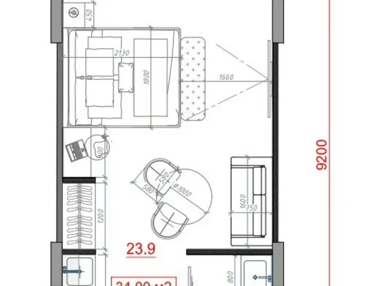 Студия 1 комната 34 м² Пхукет, Таиланд