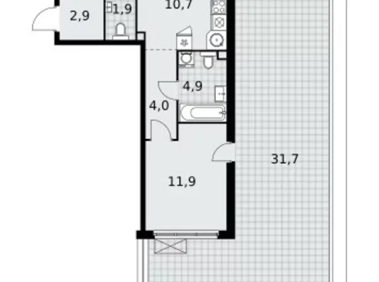 Wohnung 3 Zimmer 93 m² Moskau, Russland