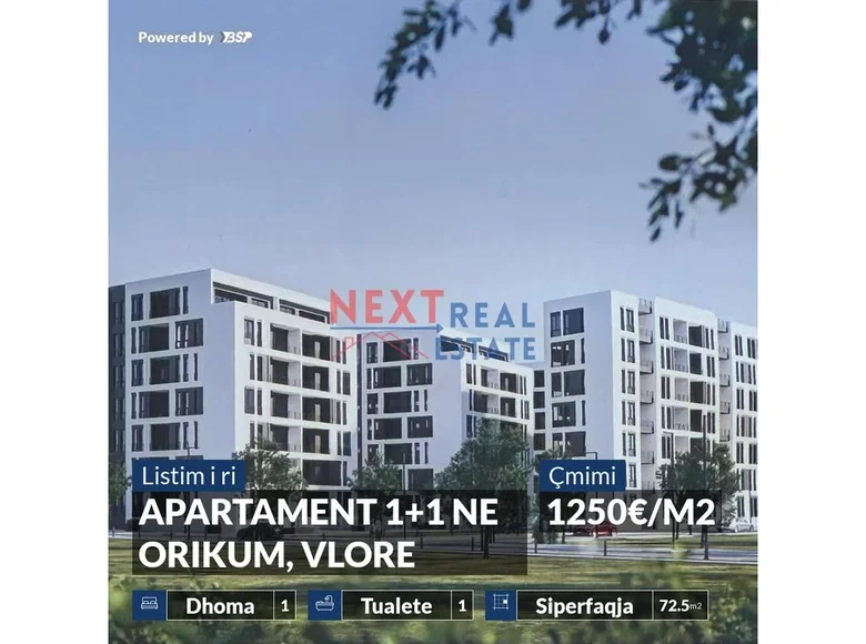 Квартира 2 комнаты 61 м² Orikum, Албания