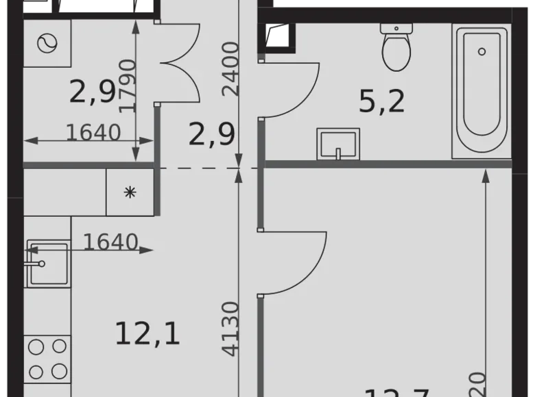 Apartamento 1 habitación 36 m² North-Western Administrative Okrug, Rusia