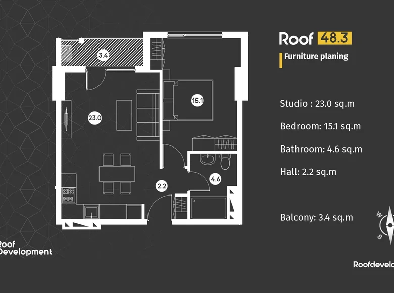 Квартира 2 комнаты 48 м² Грузия, Грузия