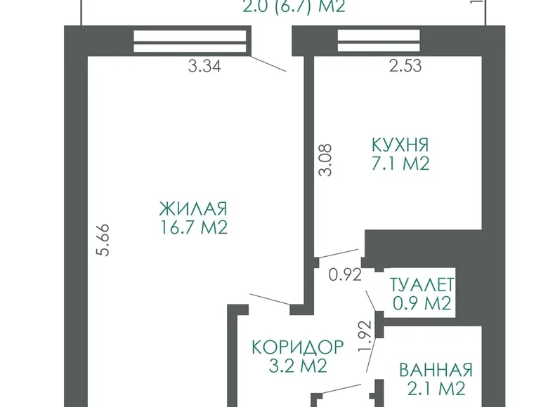 Apartamento 1 habitación 33 m² Minsk, Bielorrusia