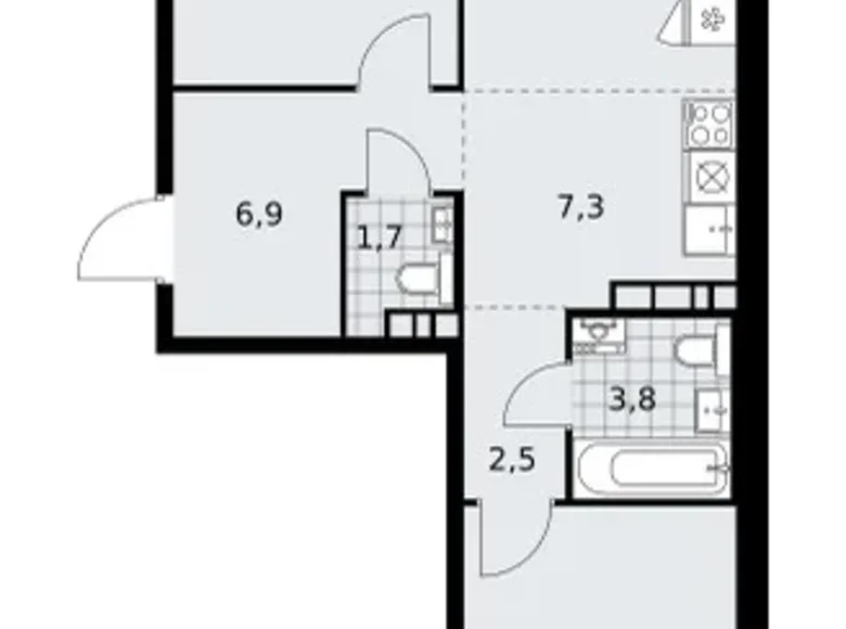 Appartement 3 chambres 60 m² poselenie Sosenskoe, Fédération de Russie